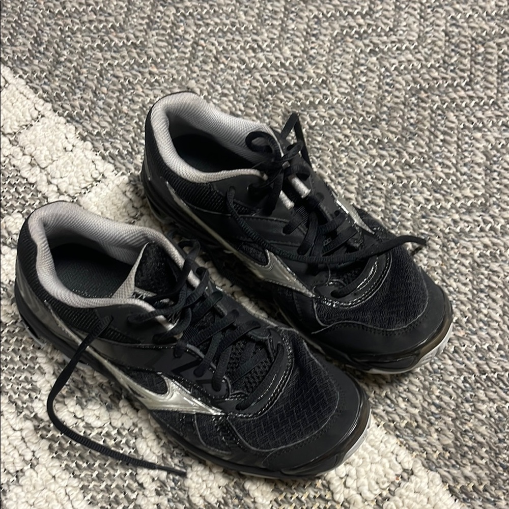 Nike Black and Silver Sneakers